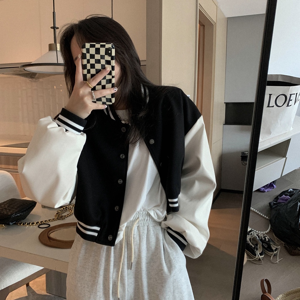 Áo Khoác Croptop Nỉ CROPTOP TRƠN Nữ Form Ngắn Bomber Nút Bấm Vải Nỉ Đẹp GOVA