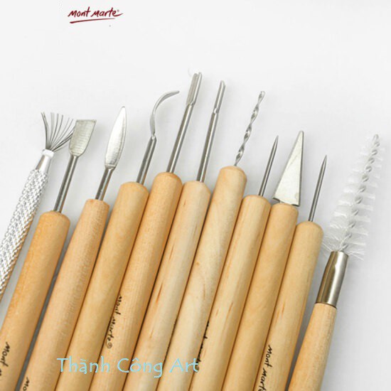 Bộ dụng cụ ĐIÊU KHẮC ĐẤT SÉT MONT MARTE - Clay Tool Set 11PC MMSP0002