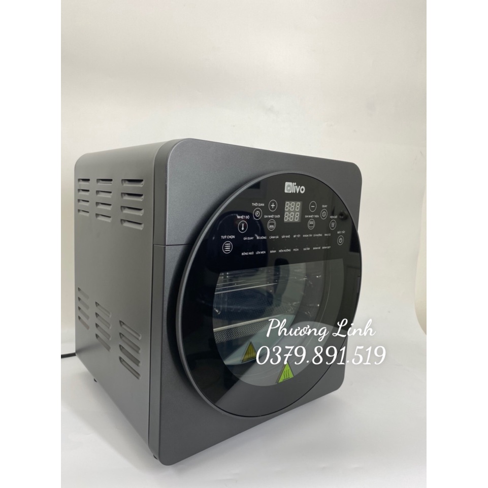 Nồi Chiên Không Dầu OLIVO AF15 Dung Tích 15L Công suất 2000W - Hàng Chính Hãng - Bảo hành 24 tháng