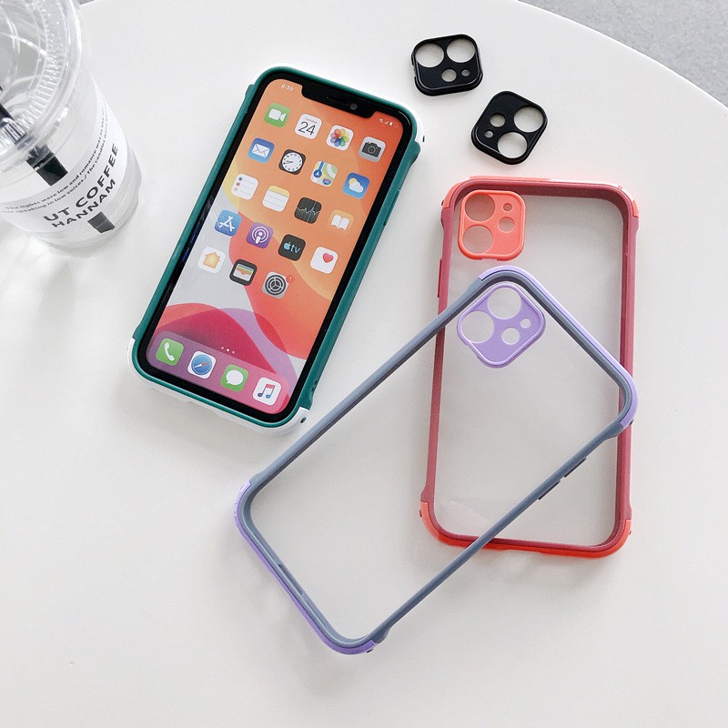 Ốp Điện Thoại Egq Có Nắp Bảo Vệ Ống Kính Tháo Rời Được Cho Iphone 11pro / Max X / Xs / Xr / Se 7p 8plus