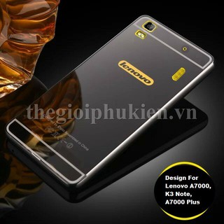 Ốp lưng tráng gương viền kim loại Lenovo K3 Note A7000 bo tròn