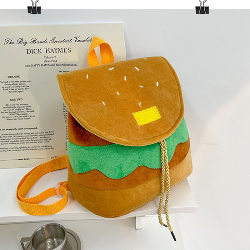 Ba Lô Dây Rút Hình Hamburger Hoạt Hình Cho Nữ