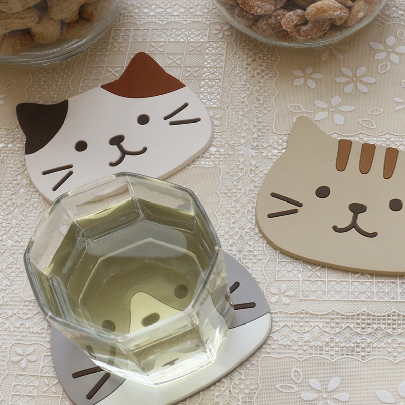 Đế lót ly cách nhiệt chống trượt chống bỏng kiểu hoạt hình dễ thương
