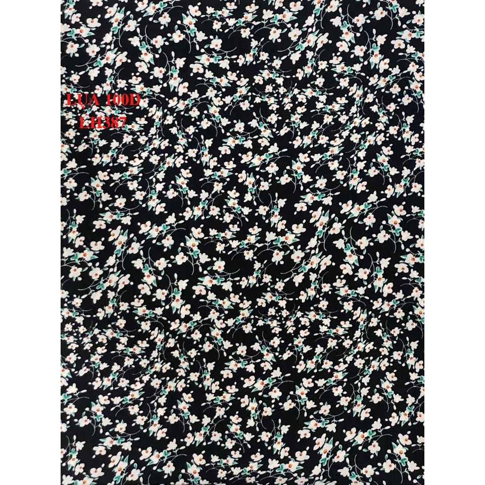 VẢI LỤA HOA MỀM MỊN - DÒNG VẢI THÔNG DỤNG - 1 MÉT X 1M5