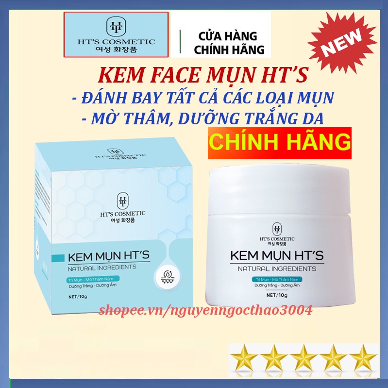 KEM FACE MỤN MỸ PHẨM HT'S COSMETIC - CẢI THIỆN TẬN GỐC MỤN, XÓA MỤN, MỜ THÂM, DƯỠNG TRẮNG DA - TRI KỶ ĐẸP