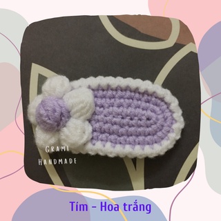 Kẹp tóc hình hoa len handmade mẫu 1