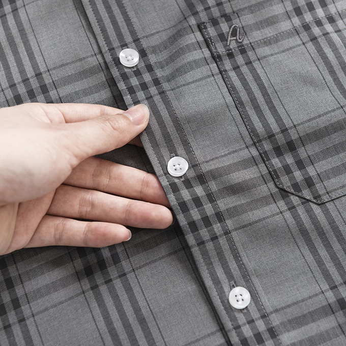 Áo Sơ Mi Nam Ngắn Tay Công Sở Trung Niên Anton Kẻ Sọc Caro Sợi Tre Xám - NC127 | BigBuy360 - bigbuy360.vn