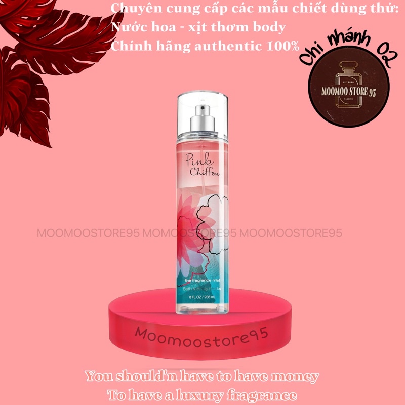 Xịt Thơm Toàn Thân Bath And Body Works - Pink Chiffon ᵐᵒᵒˢᵗᵒʳᵉ⁶⁹⁶⁹🌿 | Thế Giới Skin Care