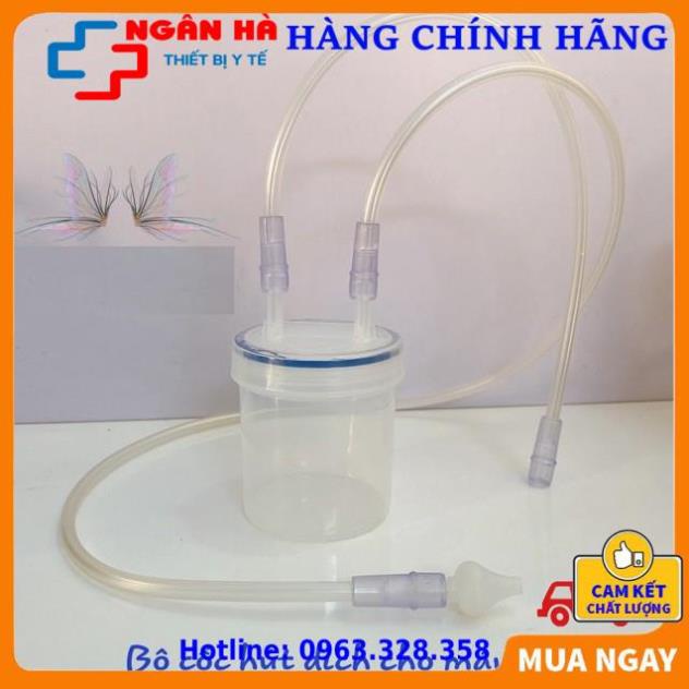 Bình Đựng Dịch, Cốc Nhựa Đựng Dịch Kèm Bộ Dây Và Đầu Hút - Phụ Kiện Máy Hút Mũi-[Thiết bị y tế]