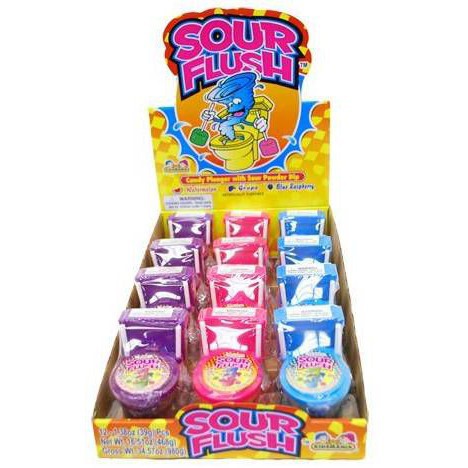 ( Bán sỉ ) Lốc 12c Kẹo mút bồn cầu Sour Flush