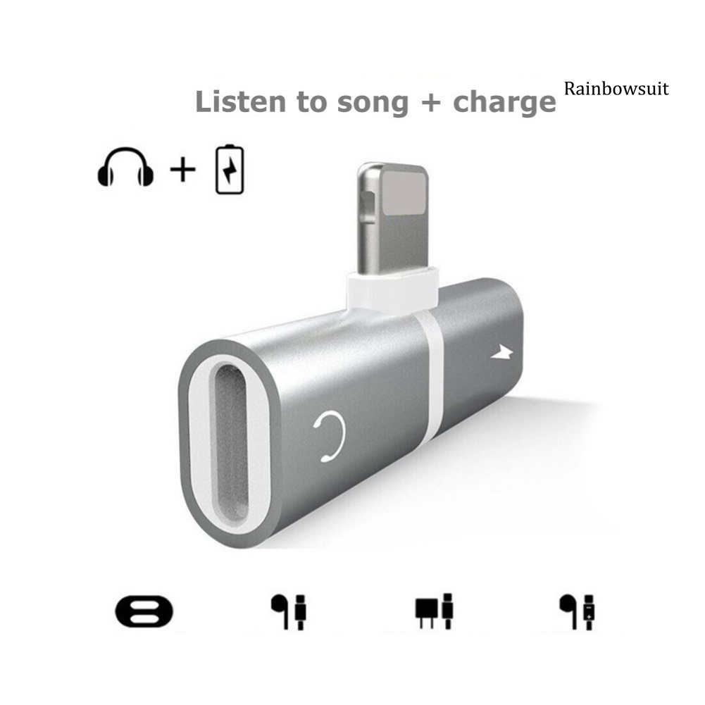 Đầu chuyển đổi âm thanh tai nghe sạc 8 chấu mini dành cho IP