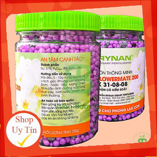 - Phân bón RYNAN Thông minh tan chậm có kiểm soát NPK 31-08-08+Chitosan - 150gr chất lượng.