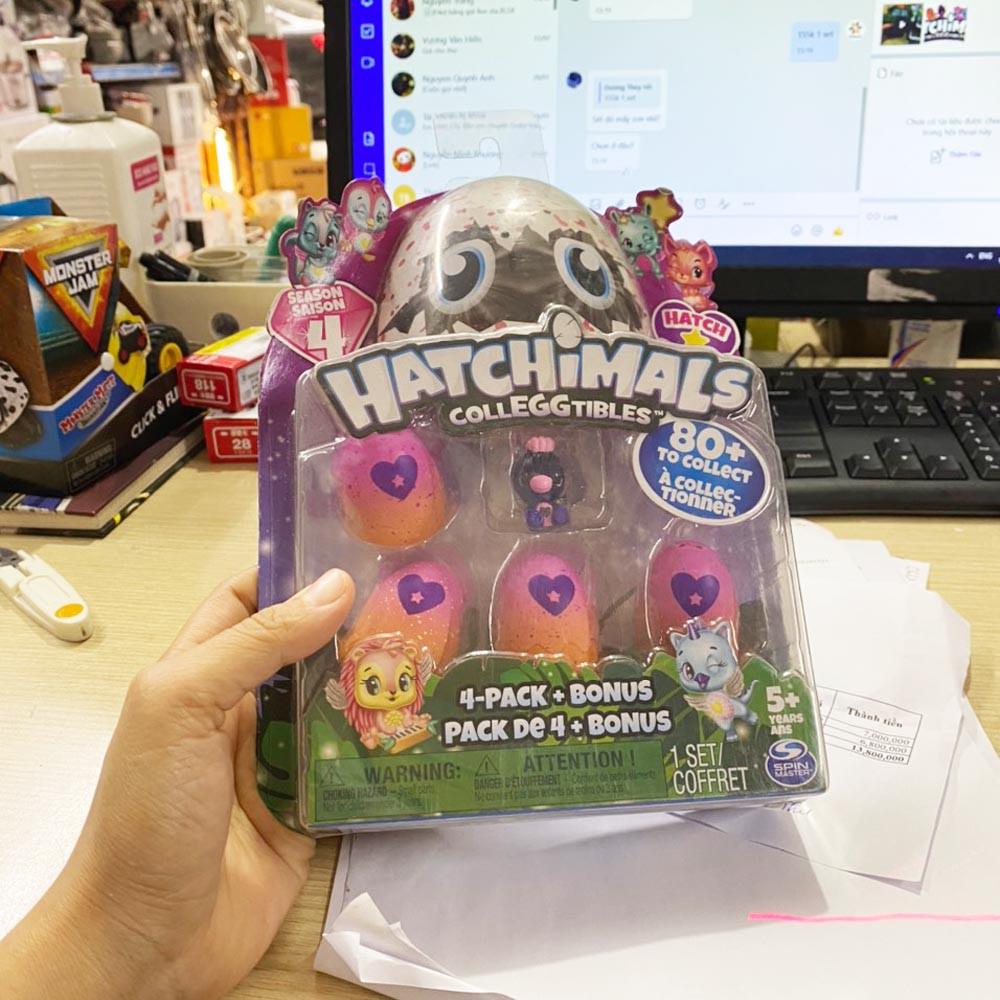 Đồ chơi trứng Hatchimals CollEGGtibles Season 4 - Vỉ 4 quả mini và 1 nhân vật