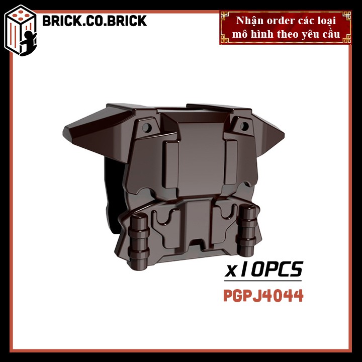 Phụ kiện MOC cao cấp Cổ đại Trung cổ Đồ chơi lắp ráp vũ khí ngắn cung tên giáo áo giáp khiên đồng PGPJ4044