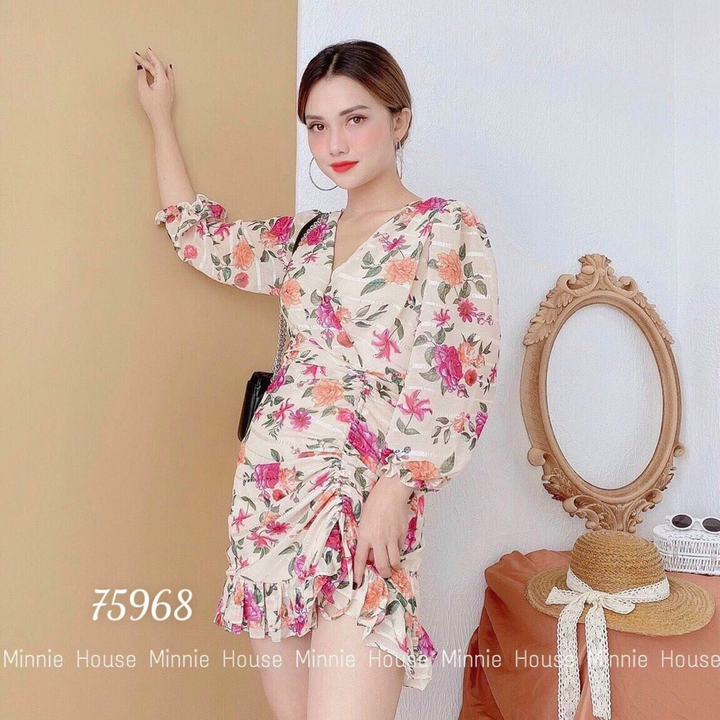 ĐẦM VOAN NHẬT HỌA TIẾT HOA LỤA SIÊU XINH , SIÊU ĐẸP , TÔN DÁNG CHO CÁC CHỊ EM