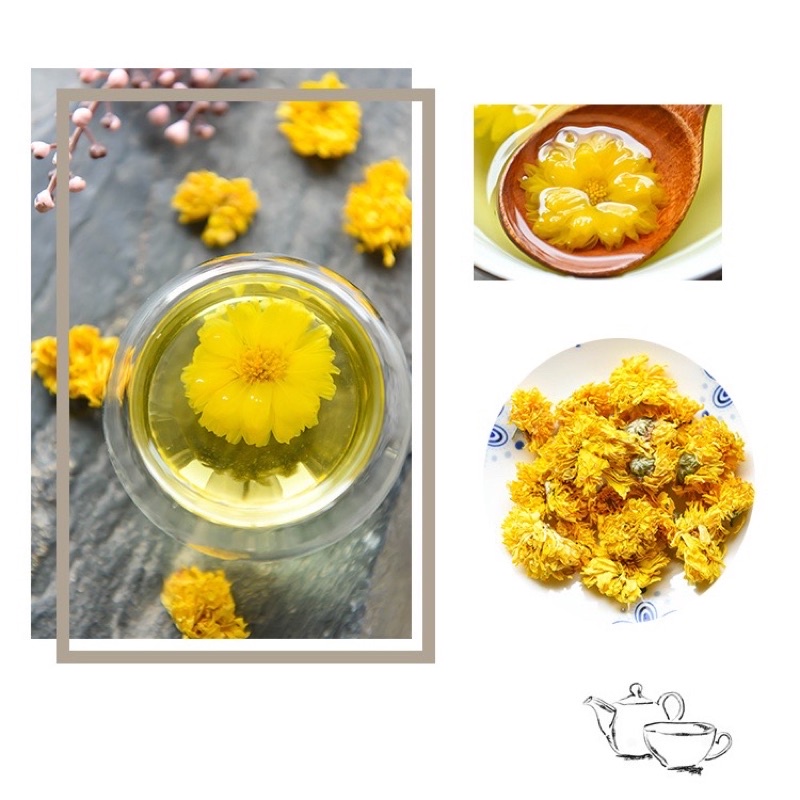 Trà hoa cúc vàng loại 1 đẹp da, đẹp dáng, an thần, ngủ ngon, thanh nhiệt… | Bột Natural