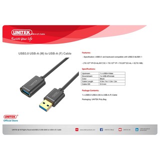 Cáp Type C to USB Unitek YC 476BK