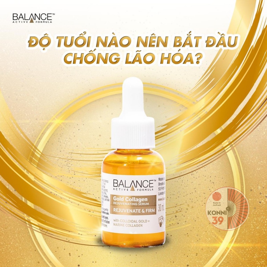 Serum trẻ hóa, tái tạo da Balance Active Formula Gold Collagen Rejuvenating 30ml - Bahachiha