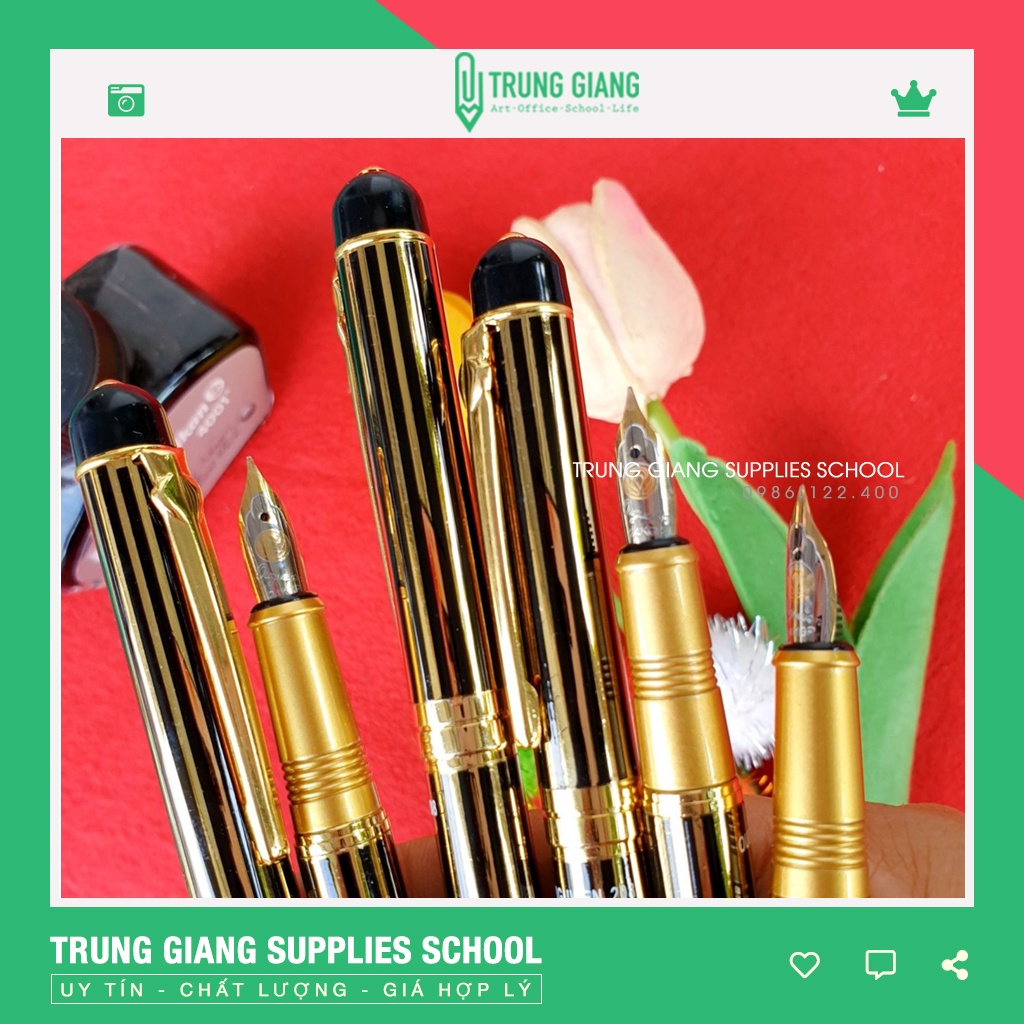 Bút Máy CG208 Bút Luyện Chữ Đẹp Ngòi Mài Luyện Nét Thanh Nét Đậm Cho Bé Lớp 1