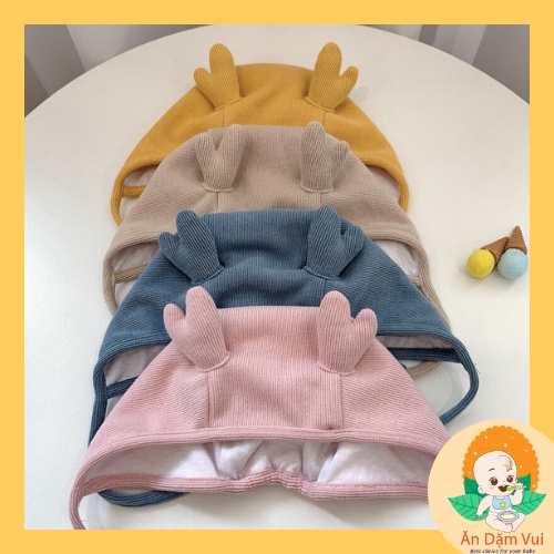 Mũ beanie màu trơn cho trẻ em sơ sinh, nón xinh cotton cho bé trai bé gái SAMI KIDS