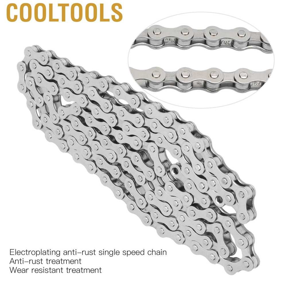 Cooltools Bike Single Speed Chain Adjustable 114 Connection Suitable for Bicycles