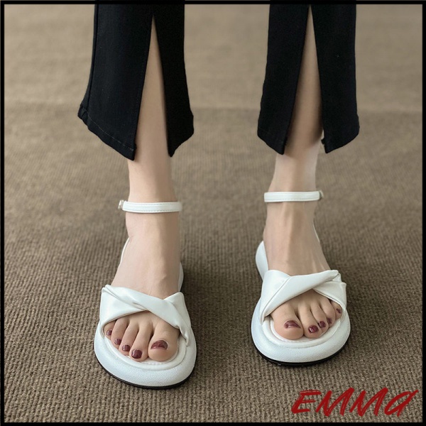 Giày Sandal Đế Bằng Chống Trượt Thời Trang Mùa Hè Phong Cách Pháp Hàng Mới Dành Cho Bạn Nữ 2022