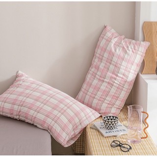 Vỏ gối caro style Hàn Quốc