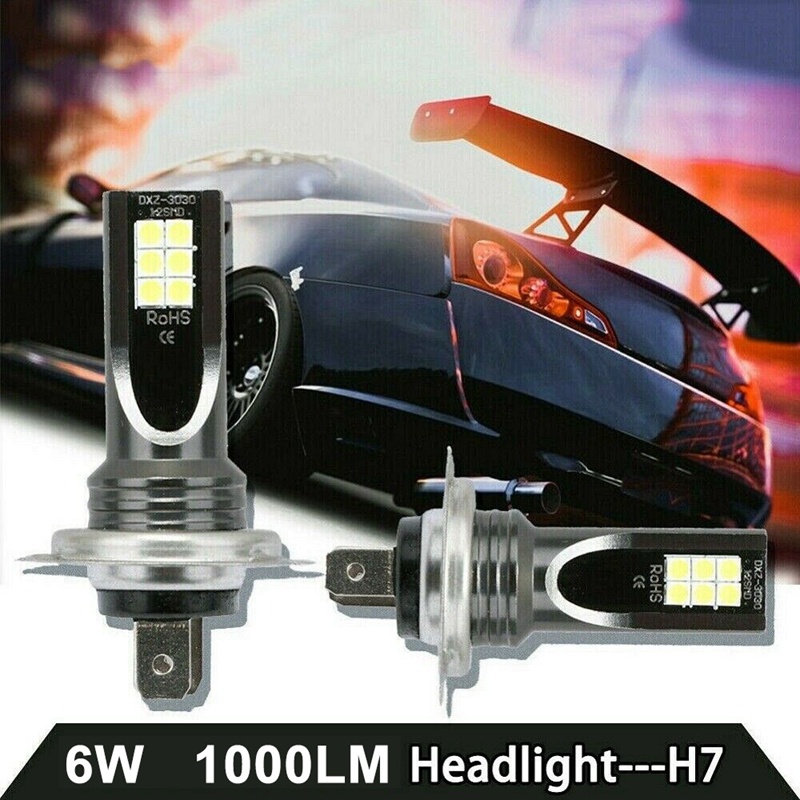2 Bóng Đèn Pha LED H7 1000LM 6000K#K0