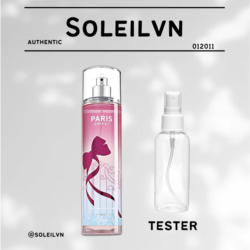 [SOLEILVN] - Xịt Thơm Body Mist Bath & Body Works - Paris Amour (30ml-50ml-100ml)