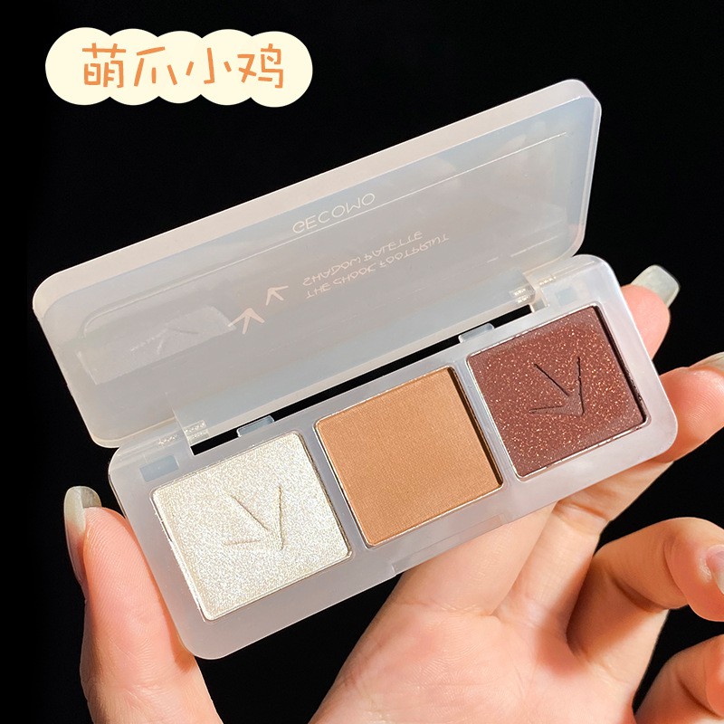 [Hàng mới về] Bảng Phấn Mắt 3 Màu Thiết Kế In Hình Dấu Chân Động Vật Đáng Yêu | BigBuy360 - bigbuy360.vn