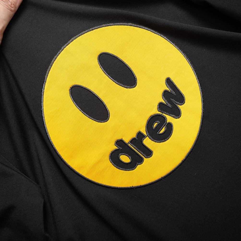 Bộ Quần Áo Cộc Tay In Hình mặt Cười Drew Màu Đen Basic Dễ Mặc ,Chất Thun Cotton Dày Dặn Thoáng Khí Form Unisex