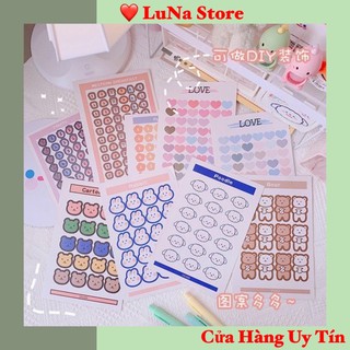 [Bao giá] Sticker Trang Trí Họa Tiết Hoạt Hình Dễ Thương Phong Cách Hàn Quốc