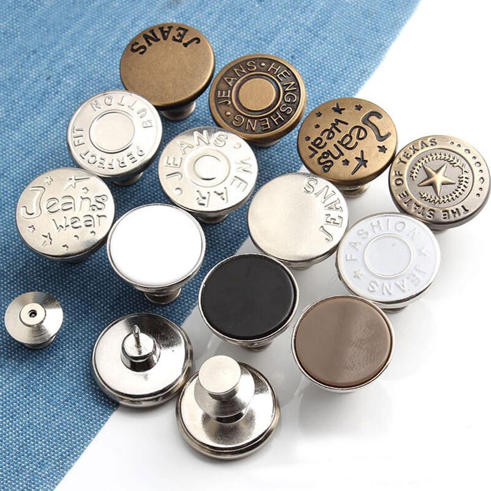 Nút điều chỉnh kích thước quần jean bằng kim loại bền bỉ
