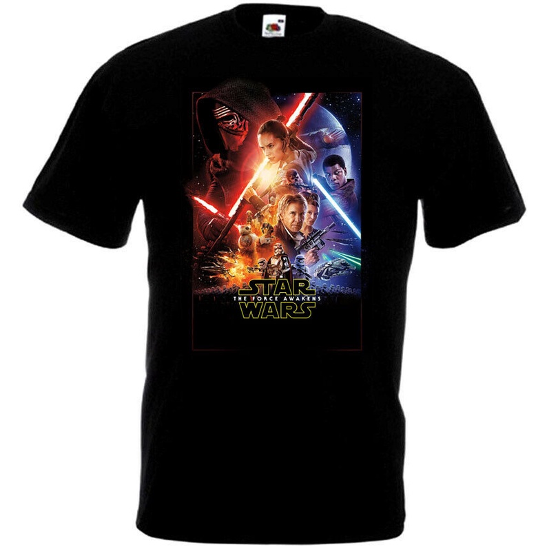 The Force Awakens T Shirt Poster phim Cool Fit Tee Phiên bản cặp đôi