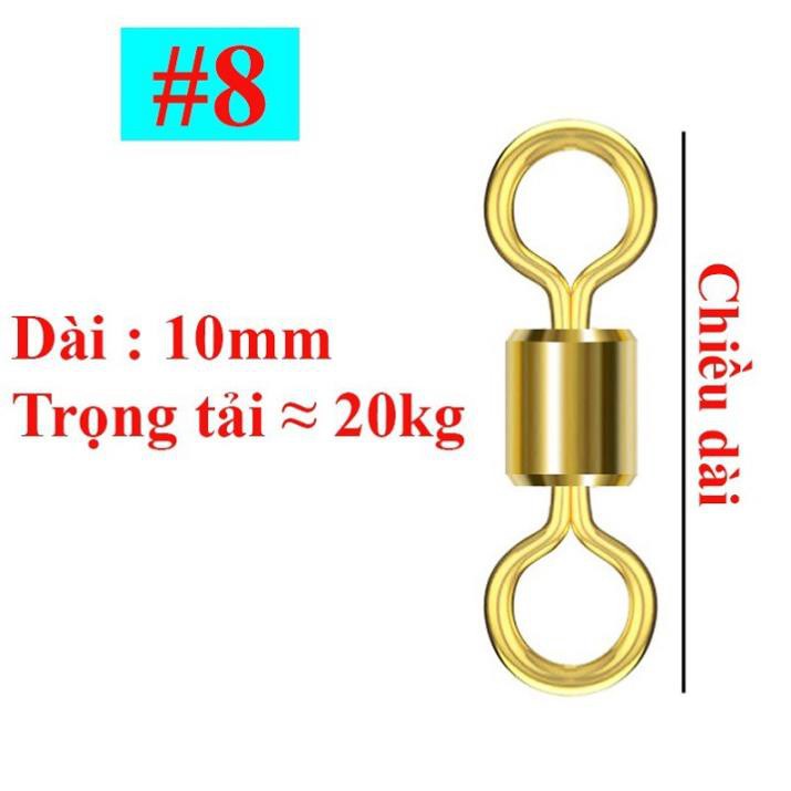 3 Vỉ Khóa Link Hình Số 8 Ma ní Buộc Trục Câu Đài Câu Đơn Chống Xoắn Cao Cấp PK38 đồ câu FISHING_HD