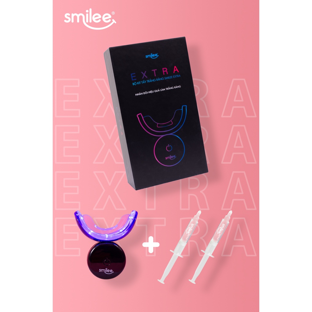 Gel Smilee Extra Version 2 -Bộ 2 Ống Gel Tẩy Trắng Răng Làm Trắng Răng Tại Nhà Tại Nhà An Toàn Men Răng