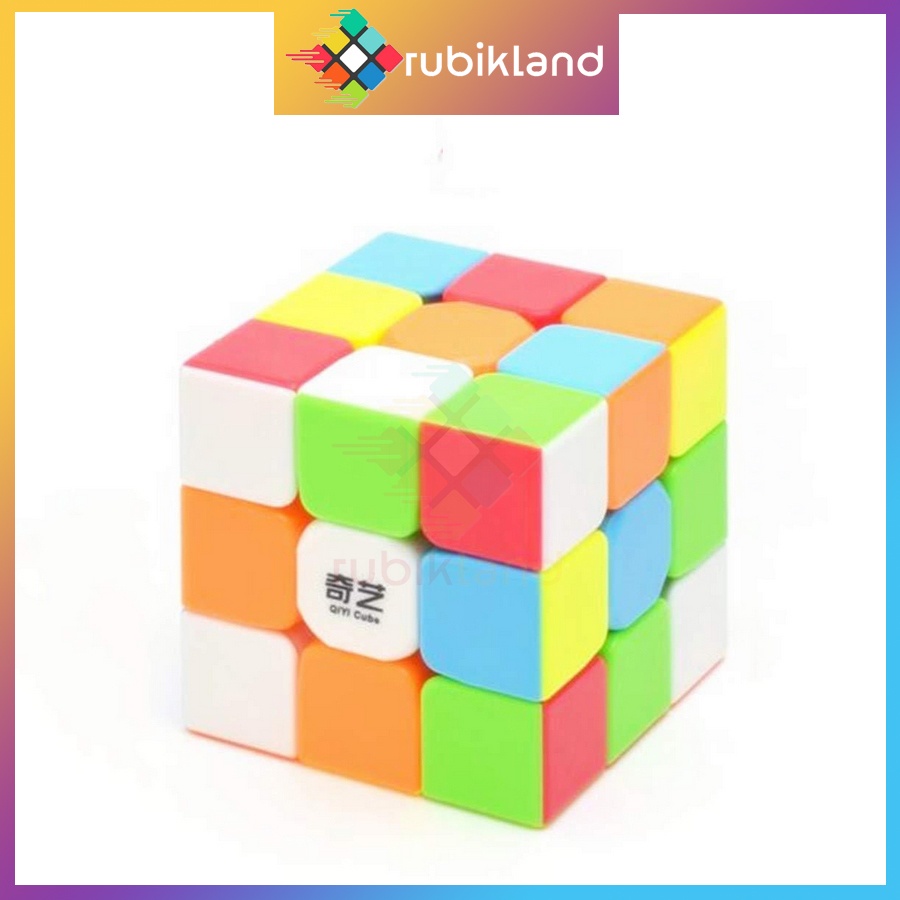 Rubik 3x3 QiYi Warrior S Stickerless Rubic 3 Tầng Không Viền Đồ Chơi Trí Tuệ