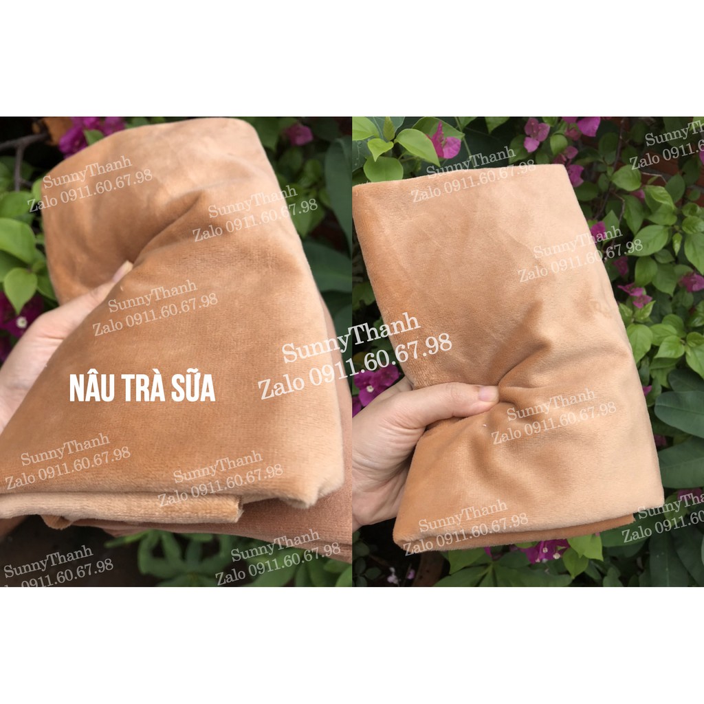 1m5 x 1m6 vải lông nhung đủ màu may thú bông, may drap, may vỏ gối, làm handmade SunnyThanh