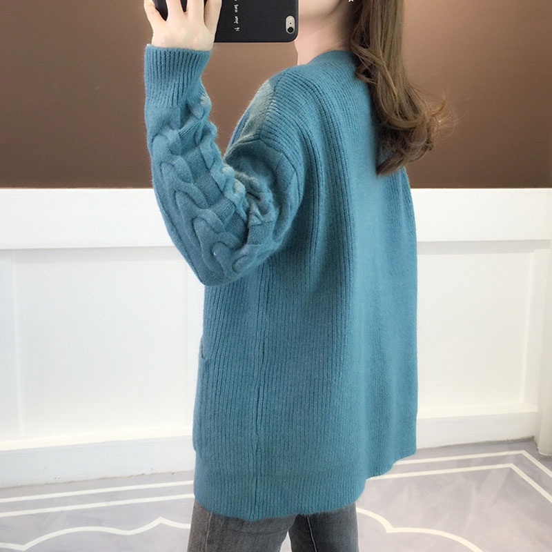 Áo Khoác Dệt Kim Dáng Rộng Thời Trang Dành Cho Nữ