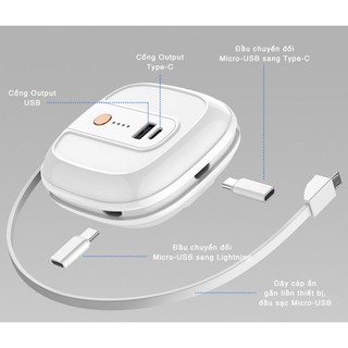 Củ sạc kiêm pin dự phòng sạc đa cổng Dr. Charging
