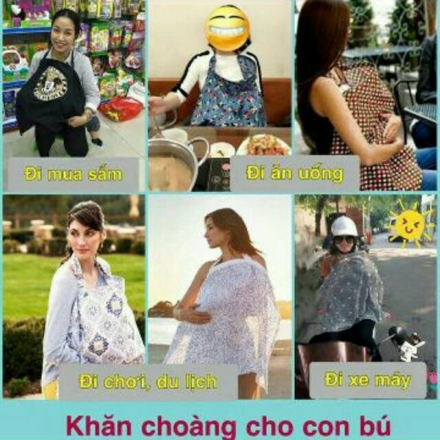 Khăn choàng cho bé bú khi ra ngoài tiện lợi