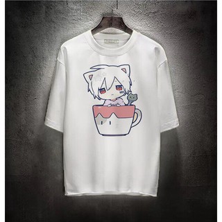 Áo thun Cotton Unisex - Nhân vật Mafumafu - Chibi - Mafumafu trong tách cà phê