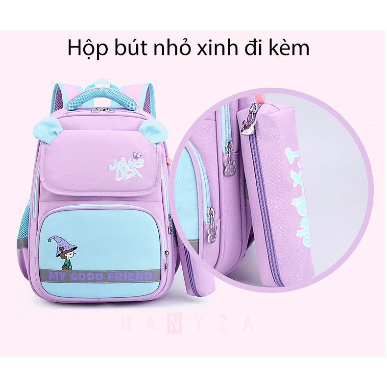 Balo học sinh tiểu học và trung học hoạ tiết hoạt hình