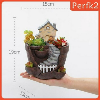 Resin Flower Pot Succulent Planter Pots For Garden Retro Farmhouse Style 1
