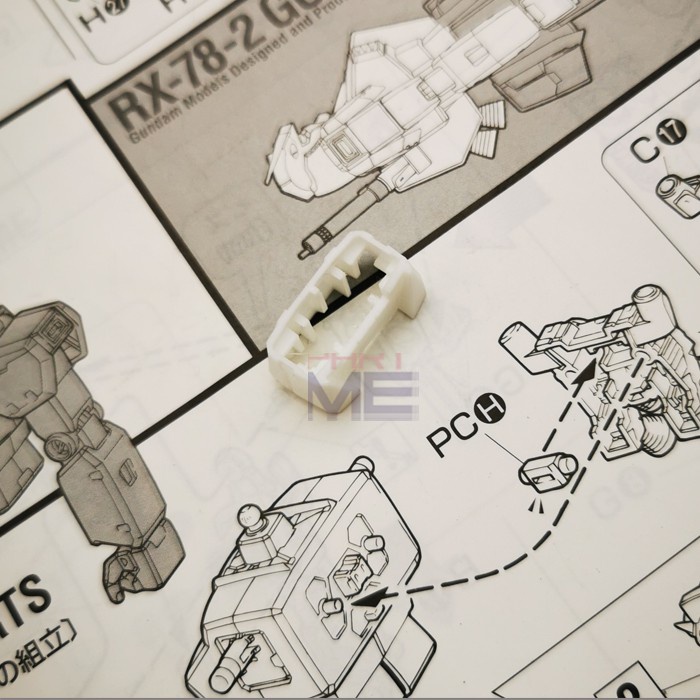 Ăng Ten Vây Cá Vàng Trắng CA Bandai RG Strike Freedom D4