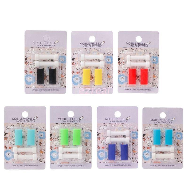 ez Phụ kiện bảo vệ dây cáp sạc USB nhiều màu sắc cho điện thoại thông minh