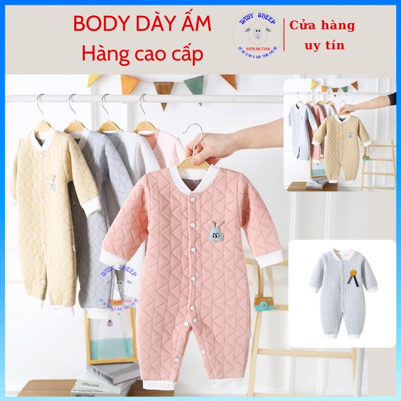 Áo liền quần dài tay chân chất liệu chần bông cotton dành cho bé trai, bé gái- HÀNG QUẢNG CHÂU CAO CẤP LOẠI 1