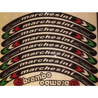 🍀 ☄️Tem dán vành (mâm) MARCHESINI phản quang☄️ 🍀