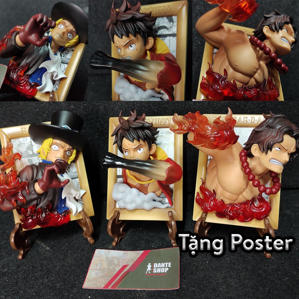 Mô Hình One Piece - Nhân Vật Luffy, Ace, Sabo Full Box Nhiều Phụ Kiện