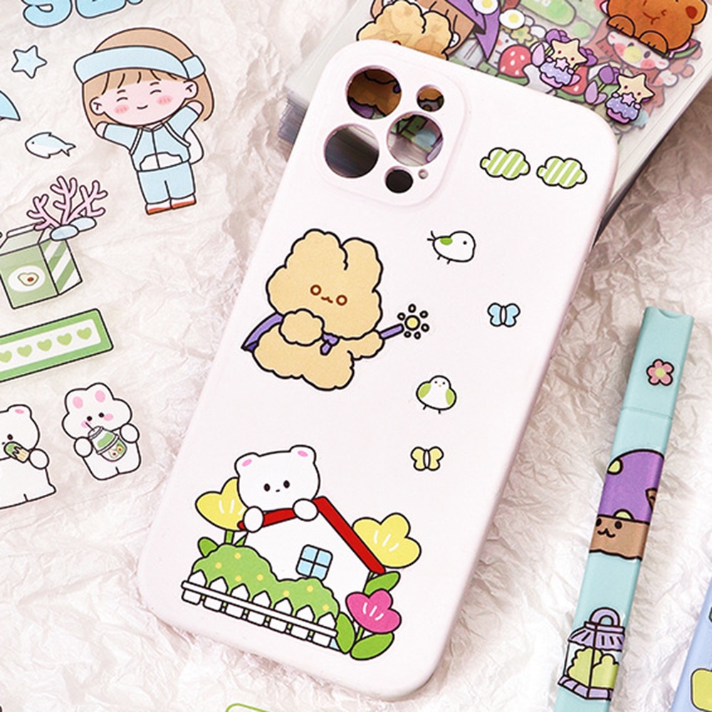 Bộ 100 Sticker Hoạt Hình Dễ Thương Chống Nước Trang Trí Sổ Tay DIY